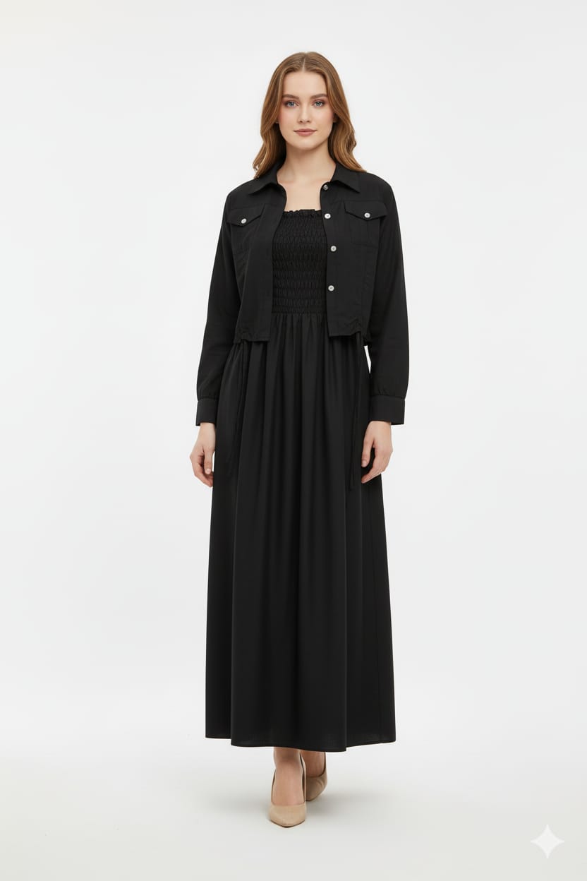 Western Smoking Coat Maxi